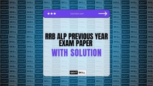 RRB ALP Previous Year Exam Paper with Solution