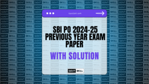 SBI PO 2024-25 Previous Year Exam Paper with Solution