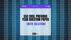 SSC CHSL Previous Year Exam Paper 2024 Questions and Answers