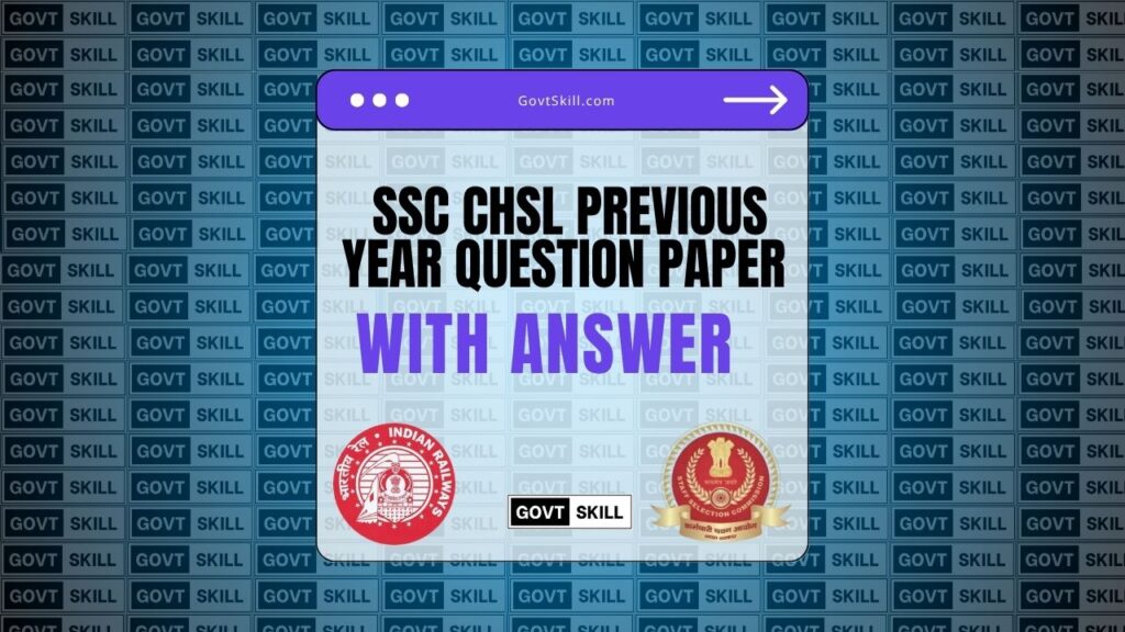 SSC CHSL Previous Year Question Paper with Answers