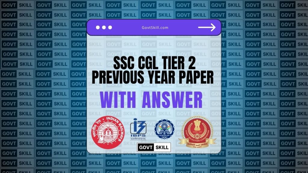 SSC Cgl Tier 2 Previous Year Paper With Answer