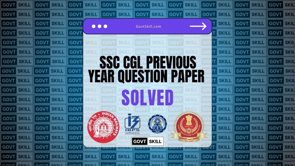 Ssc Cgl Previous Year Question Paper Solved